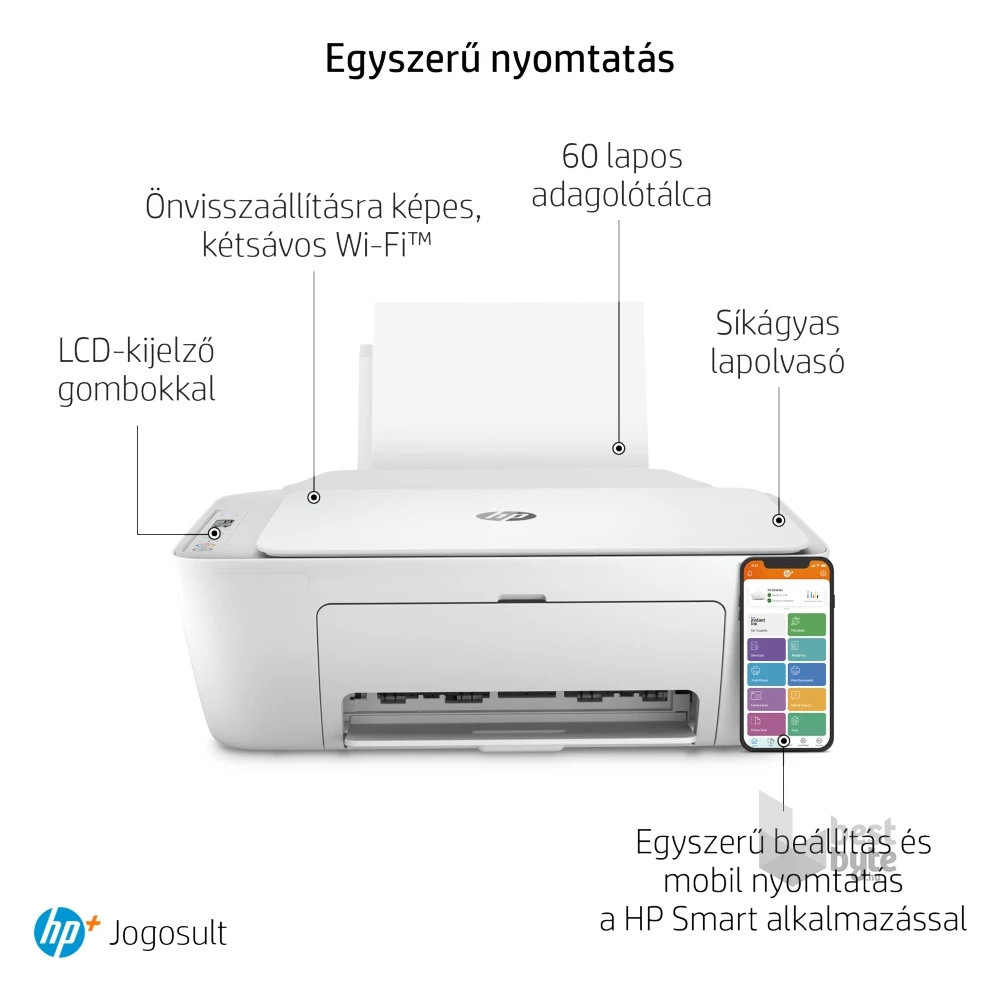 HP DeskJet 2710E tintasugaras multifunkciós Instant Ink ready nyomtató