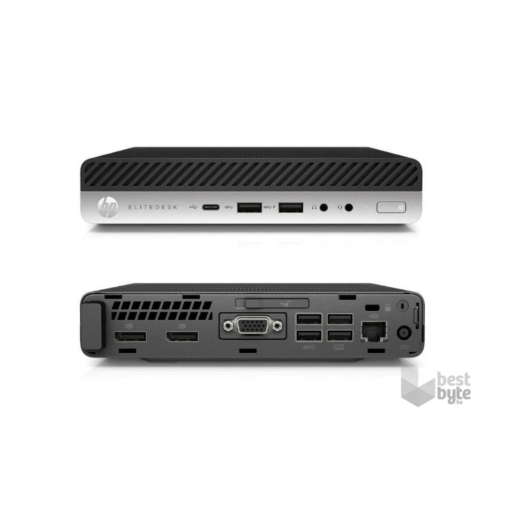 HP EliteDesk 800 G4 Micro/i5-8500T/16GB/256GB/Win Pro COA/fekete asztali számítógép (Használt A+)