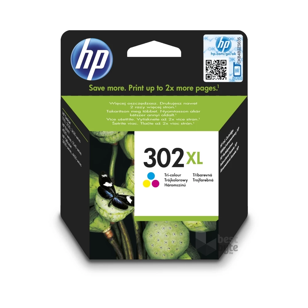 HP F6U67AE (302XL) háromszínű tintapatron