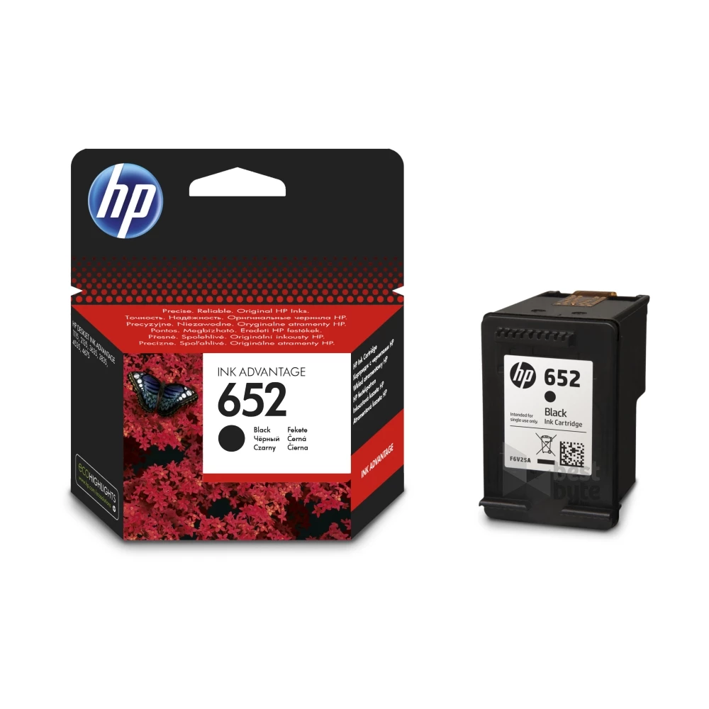 HP F6V25AE (652) fekete tintapatron