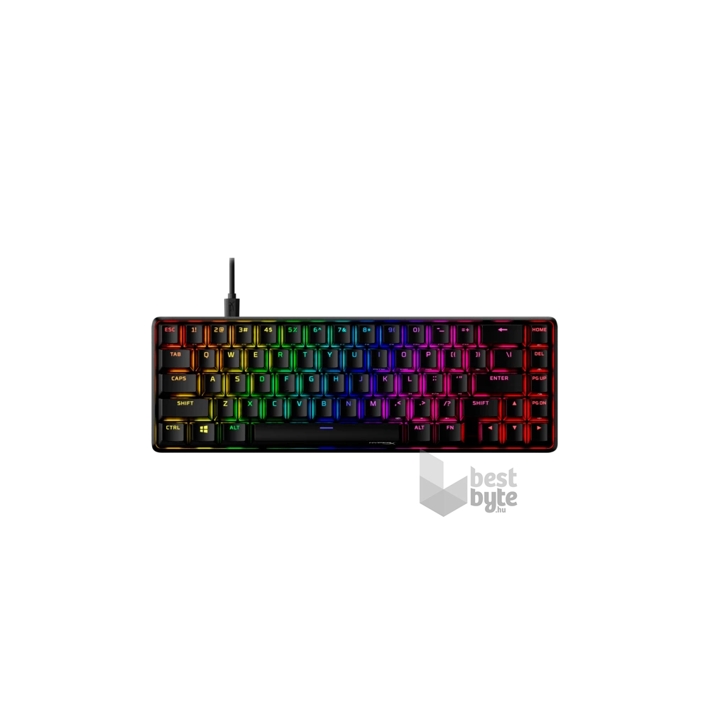 HP HYPERX Vezetékes Billentyűzet Alloy Origins 65 RGB Red - Mechanical Gaming Keyboard US, HKBO1T-RD-US/N