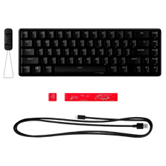HP HYPERX Vezetékes Billentyűzet Alloy Origins 65 RGB Red - Mechanical Gaming Keyboard US, HKBO1T-RD-US/N