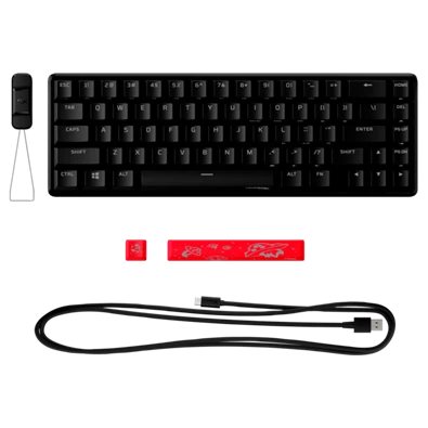 HP HYPERX Vezetékes Billentyűzet Alloy Origins 65 RGB Red - Mechanical Gaming Keyboard US, HKBO1T-RD-US/N