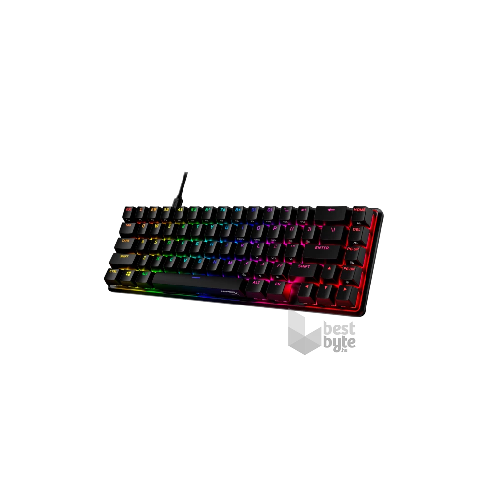HP HYPERX Vezetékes Billentyűzet Alloy Origins 65 RGB Red - Mechanical Gaming Keyboard US, HKBO1T-RD-US/N