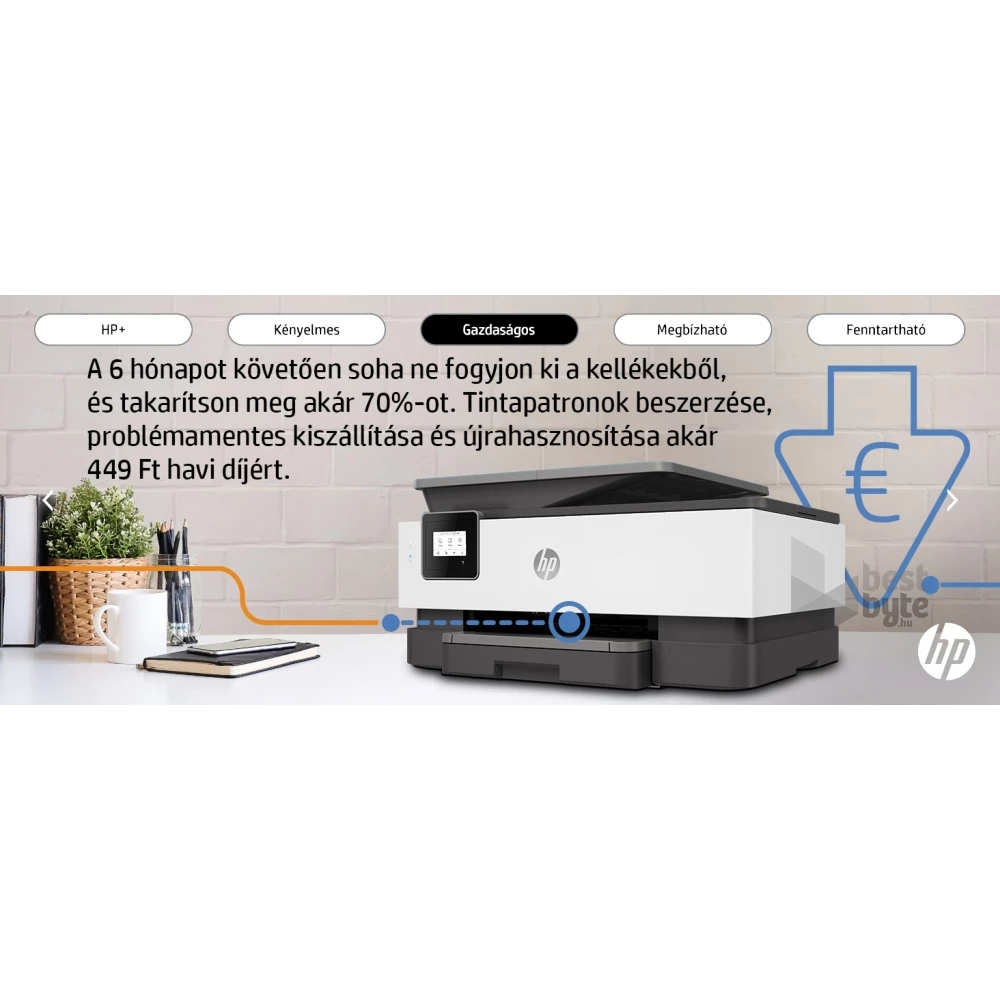 HP OfficeJet 8012E All-in-One multifunkciós tintasugaras Instant Ink ready nyomtató (Újracsomagolt)