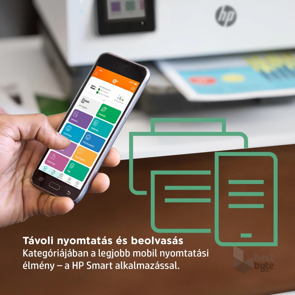 HP OfficeJet Pro 8022E All-in-One multifunkciós tintasugaras Instant Ink ready nyomtató (Újracsomagolt)
