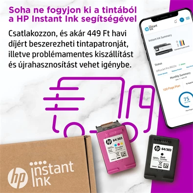 HP OfficeJet Pro 8022E All-in-One multifunkciós tintasugaras Instant Ink ready nyomtató (Újracsomagolt)