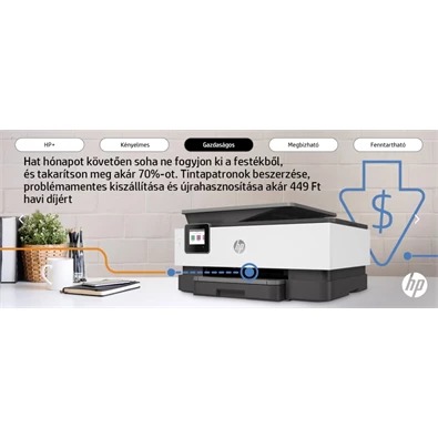HP OfficeJet Pro 8022E All-in-One multifunkciós tintasugaras Instant Ink ready nyomtató (Újracsomagolt)