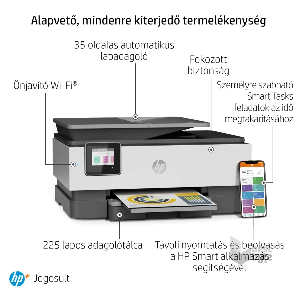HP OfficeJet Pro 8022E All-in-One multifunkciós tintasugaras Instant Ink ready nyomtató (Újracsomagolt)