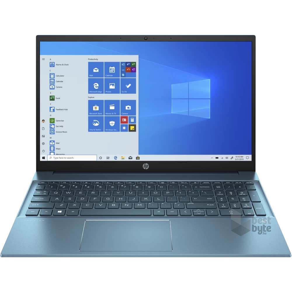 HP Pavilion 15-eh1011nh laptop (15,6"FHD AMD Ryzen 3-5300U/Int. VGA/8GB RAM/256GB/Win10) - zöldeskék