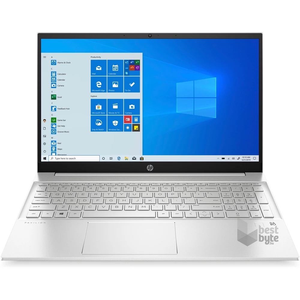 HP Pavilion 15-eh1013nh laptop (15,6"FHD AMD Ryzen 3-5300U/Int. VGA/8GB RAM/256GB/Win10) - ezüst