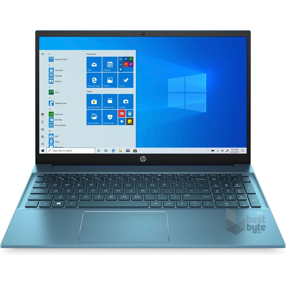 HP Pavilion 15-eg0021nh laptop (15,6"FHD Intel Core i3-1125G4/Int. VGA/8GB RAM/256GB/Win10) - zöldeskék