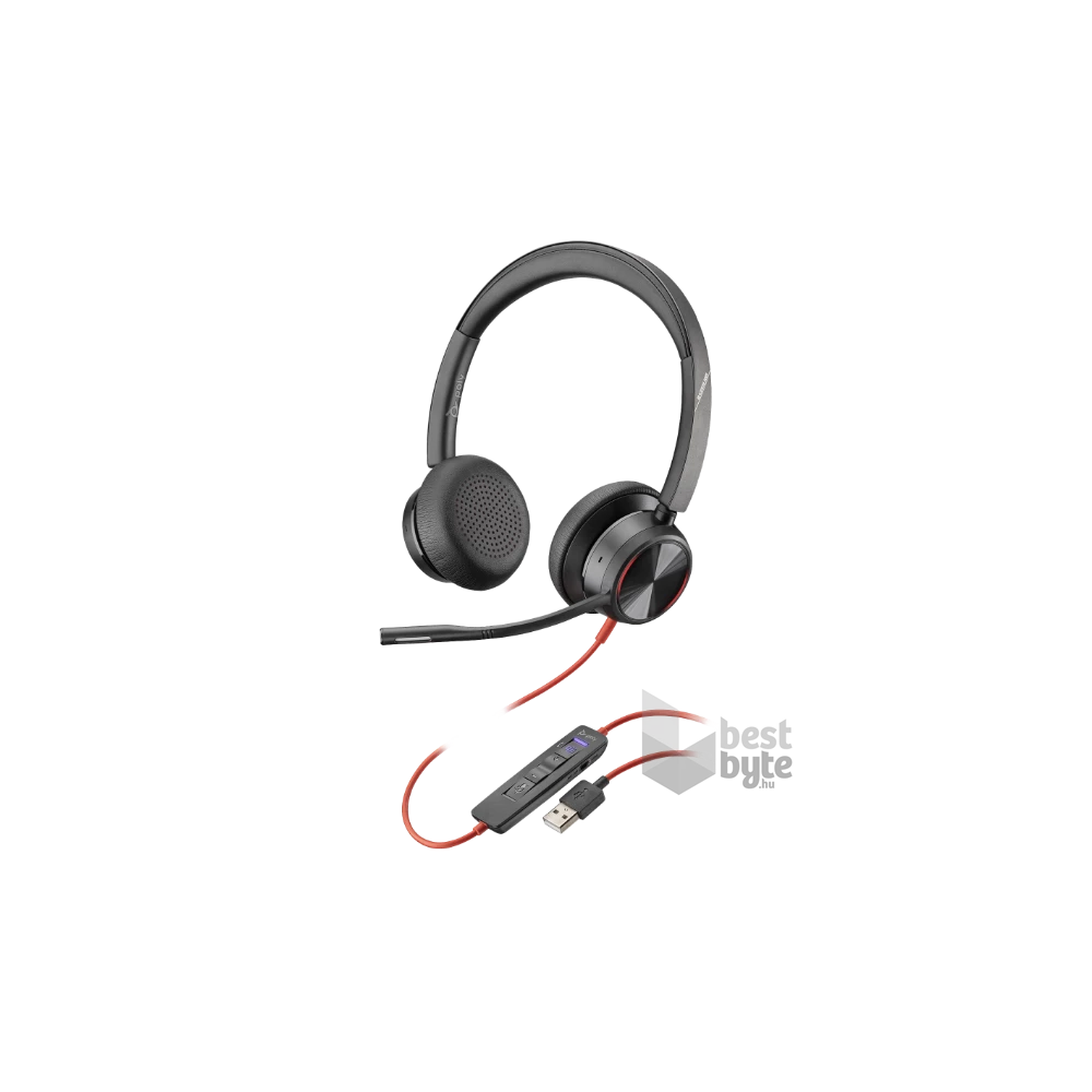 HP Poly Blackwire 8225 USB-C fekete headset
