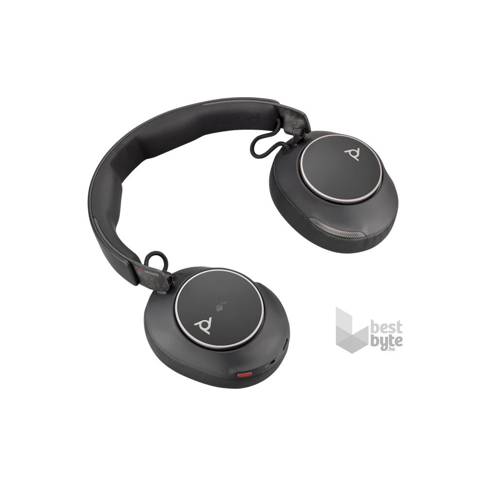 HP Poly Voyager Surround80 fekete vezeték nélküli fejhallgató +  USB-C/A adapter