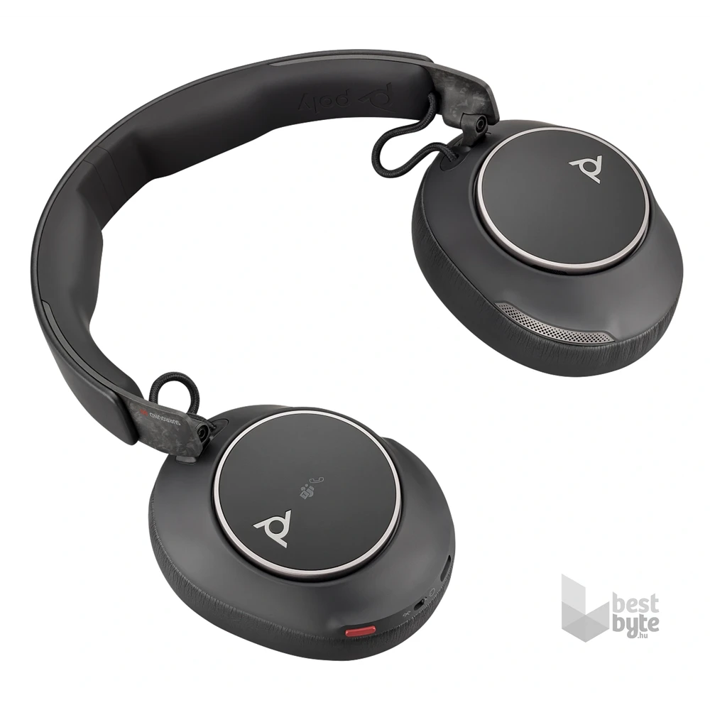 HP Poly Voyager Surround80 fekete vezeték nélküli fejhallgató +  USB-C/A adapter