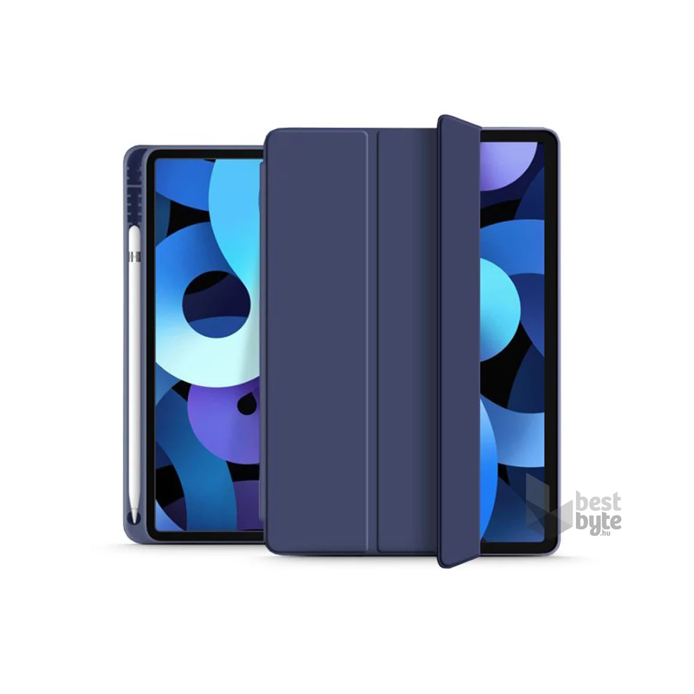 Haffner FN0335 Apple iPad Air 4/Air 5 10.9 on/off funkcióval, Pencil tartóval - navy blue kék védőtok