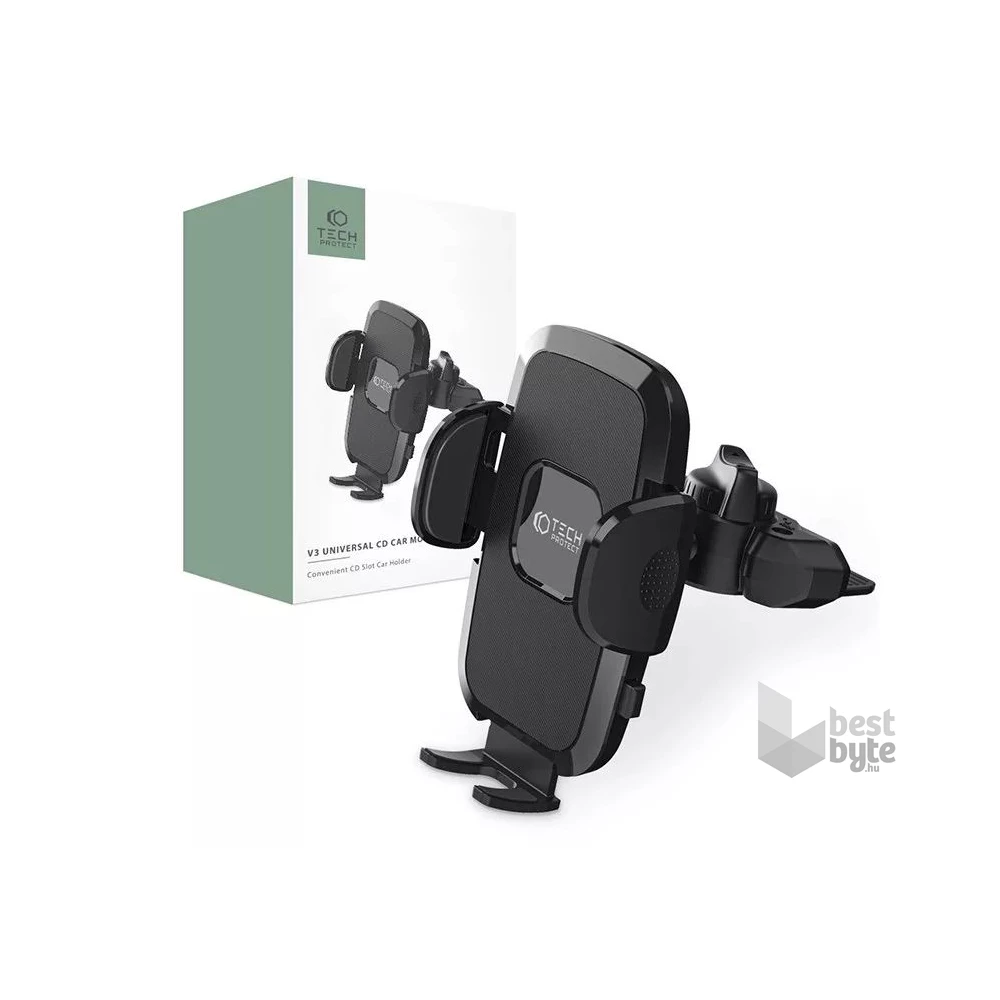 Haffner FN0471 CD-lejátszóba illeszthető univerzális fekete telefon tartó