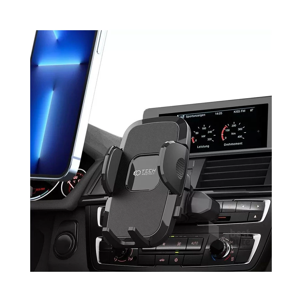 Haffner FN0471 CD-lejátszóba illeszthető univerzális fekete telefon tartó