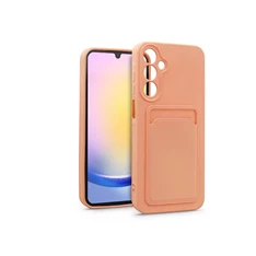 Haffner HF259258 Samsung Galaxy A25 5G rózsaszín szilikon hátlap kártyatartóval