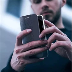 Haffner HF268366 Samsung Galaxy A35 5G Sensitive Book Flip fekete bőrtok