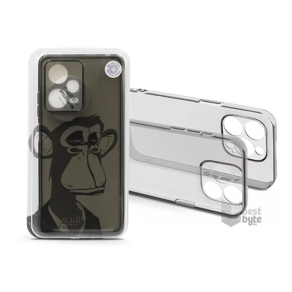 HAFFNER Haffner HF272608 Xiaomi Redmi Note 12 5G/Poco X5 5G Gray Monkey átlátszó szilikon hátlap