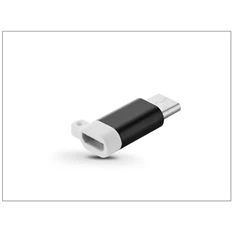 Haffner PT-4053 Type-C - Micro USB fekete kulcstartós adapter