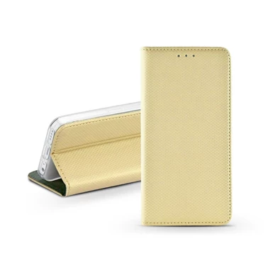 Haffner PT-5845 iPhone 12/12 Pro arany bőr oldalra nyíló tok