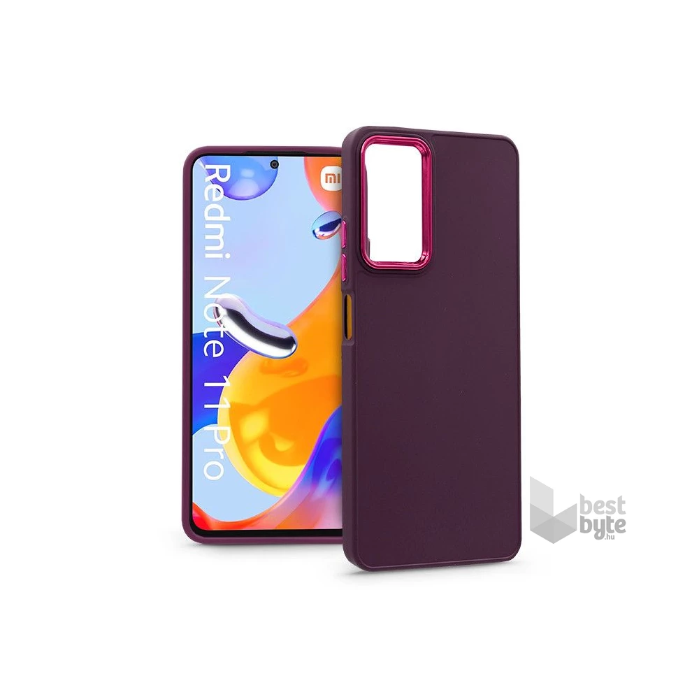 HAFFNER Haffner PT-6689 Xiaomi Redmi Note 11 Pro/11 Pro 5G bíbor szilikon hátlap