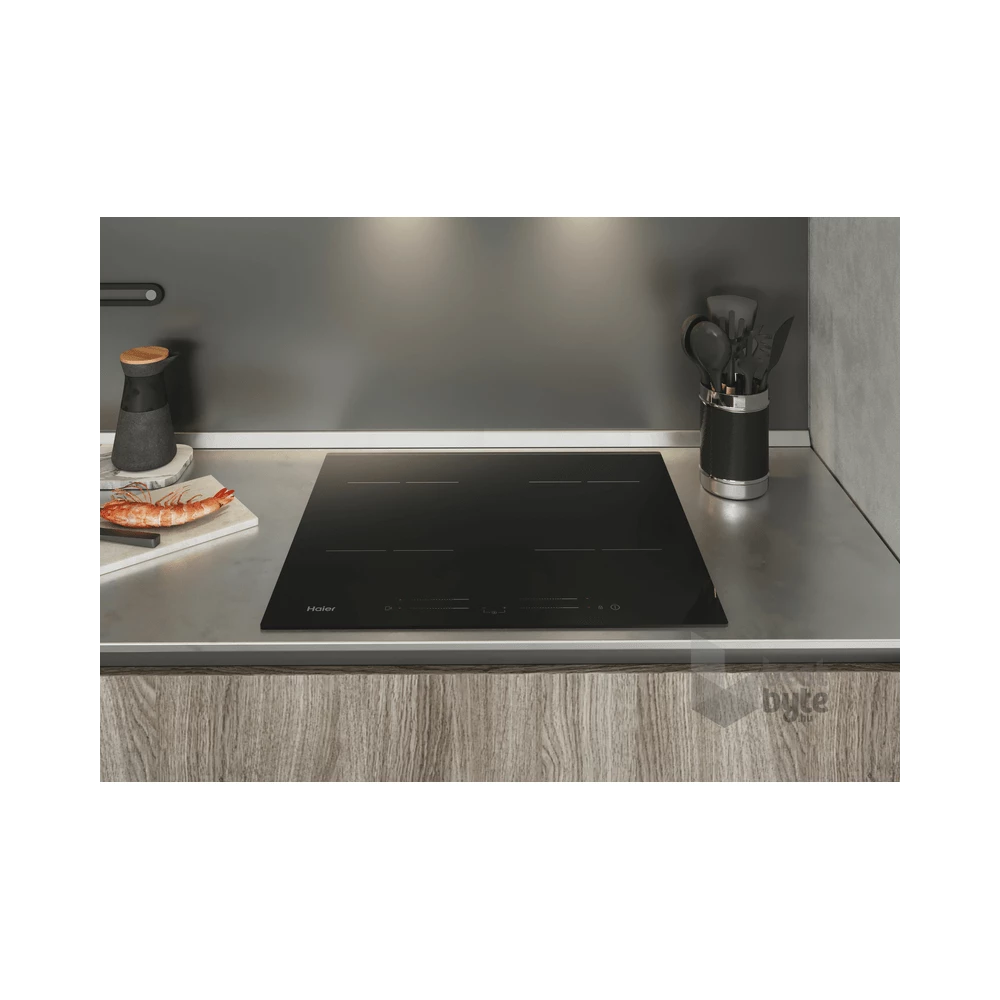 Haier HAISJ64MC fekete, beépíthető, indukciós, főzőzóna: 4, beépíthető méret: 56cm, főzőlap