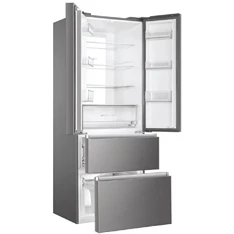 Haier HB17FPAAA inox, négyajtós, Hűtő:306L, Fagyasztó:140L, Total No frost hűtőszekrény