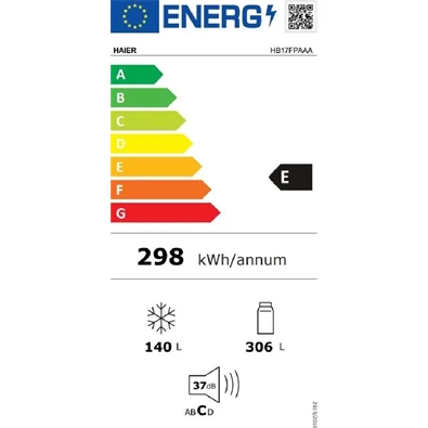 Haier HB17FPAAA inox, négyajtós, Hűtő:306L, Fagyasztó:140L, Total No frost hűtőszekrény