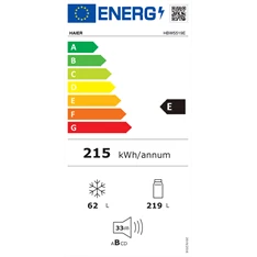 Haier HBW5519E beépíthető alulfagyasztós hűtőszekrény