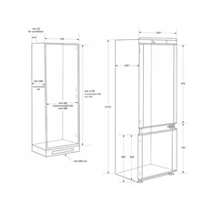 Haier HBW7518C beépíthető alulfagyasztós hűtőszekrény
