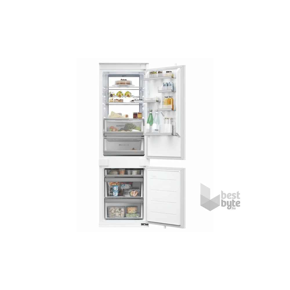 Haier HBW7518C alulfagyasztós, beépíthető, Hűtő:182L, Fagyasztó:86L, No frost hűtőszekrény