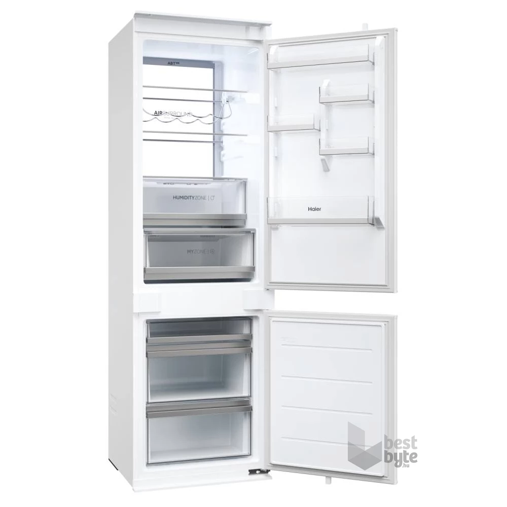 Haier HBW7518C alulfagyasztós, beépíthető, Hűtő:182L, Fagyasztó:86L, No frost hűtőszekrény
