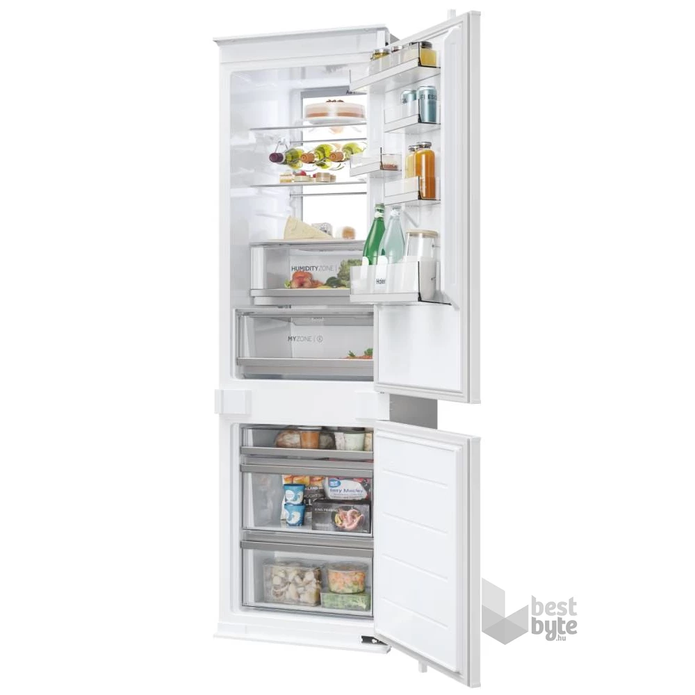 Haier HBW7518C alulfagyasztós, beépíthető, Hűtő:182L, Fagyasztó:86L, No frost hűtőszekrény