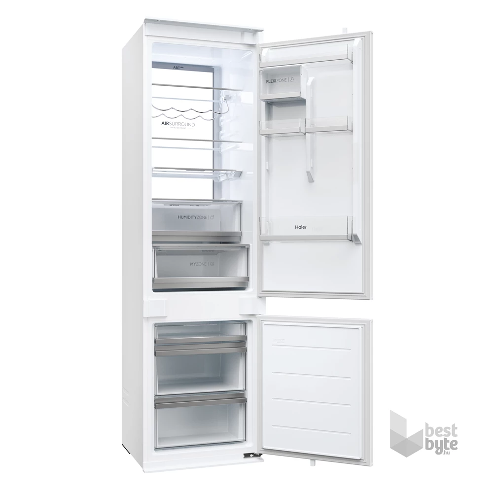 Haier HBW7519C alulfagyasztós, beépíthető, Hűtő:214L, Fagyasztó:86L, No frost hűtőszekrény