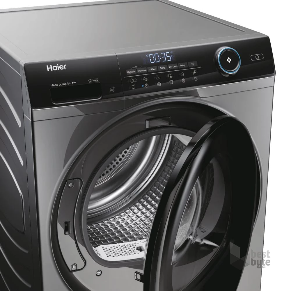 Haier HD80-A3959R-S antracit, 8 kg, hőszivattyús, szárítógép
