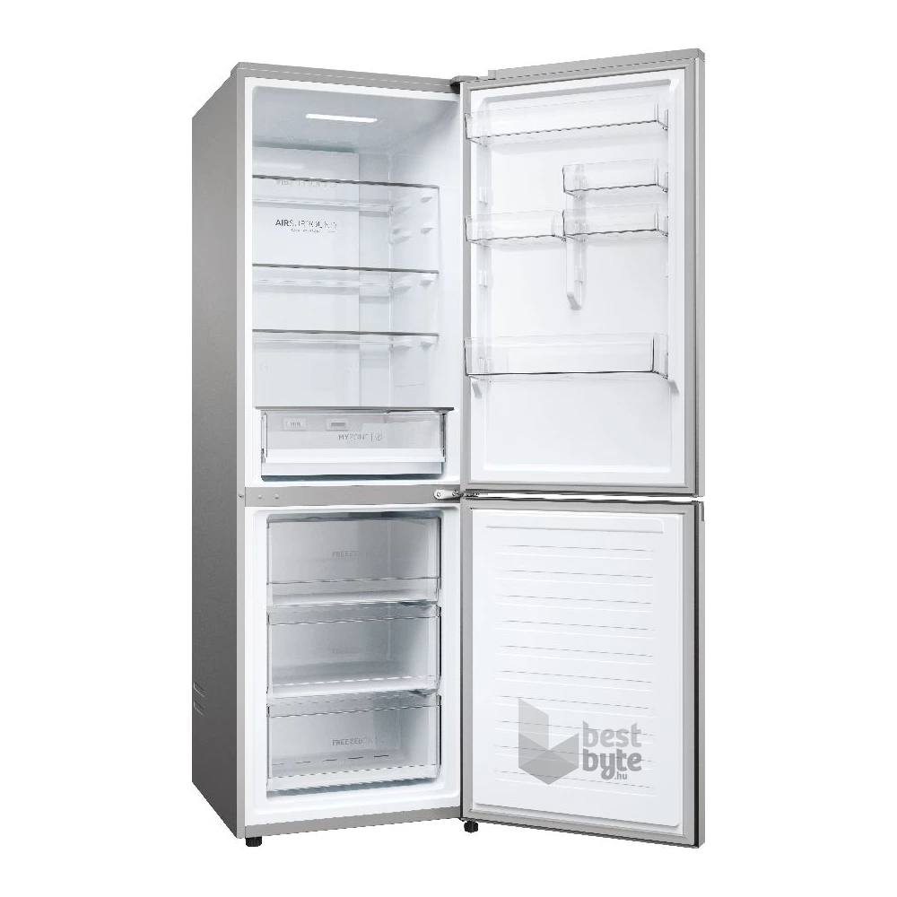 Haier HDPW3618DNPK inox, alulfagyasztós, Hűtő:235L, Fagyasztó:117L, Total No frost hűtőszekrény