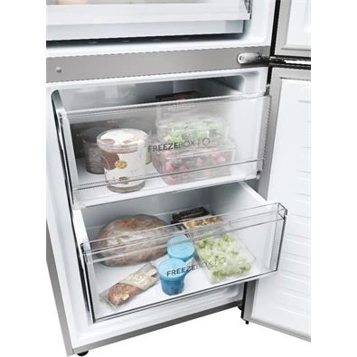 Haier HDPW3618DNPK inox, alulfagyasztós, Hűtő:235L, Fagyasztó:117L, Total No frost hűtőszekrény
