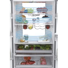 Haier HFW7720ENMB, négyajtós, alulfagyasztós, Hűtő:337L, Fagyasztó:140L, Total No frost hűtőszekrény