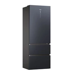Haier HTW7720ENMB fekete, francia ajtós, alulfagyasztós, Hűtő:343L, Fagyasztó:140L, No frost hűtőszekrény