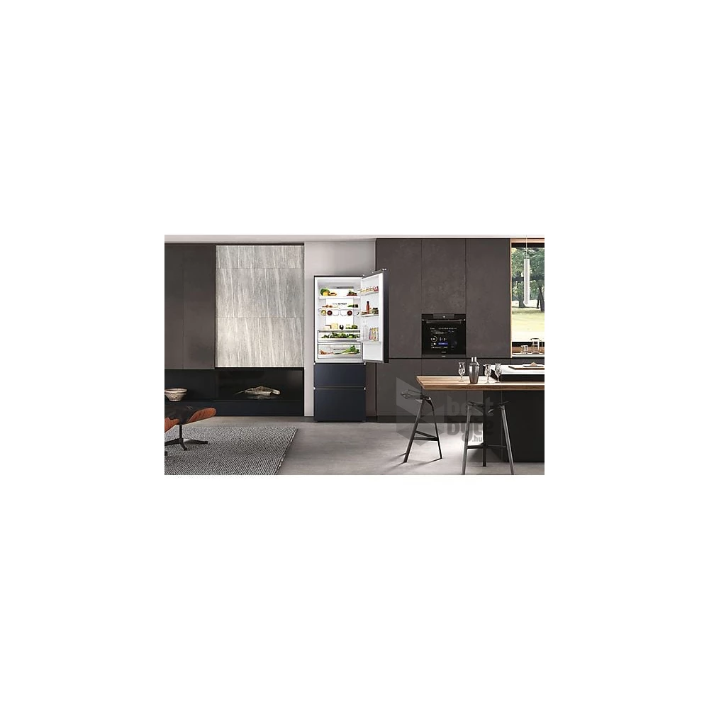 Haier HTW7720ENMB fekete, francia ajtós, alulfagyasztós, Hűtő:343L, Fagyasztó:140L, No frost hűtőszekrény