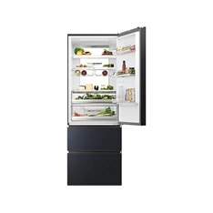Haier HTW7720ENMB fekete, francia ajtós, alulfagyasztós, Hűtő:343L, Fagyasztó:140L, No frost hűtőszekrény
