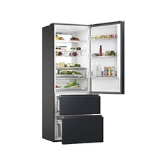 Haier HTW7720ENMB fekete, francia ajtós, alulfagyasztós, Hűtő:343L, Fagyasztó:140L, No frost hűtőszekrény