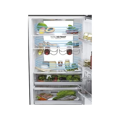 Haier HTW7720ENMB fekete, francia ajtós, alulfagyasztós, Hűtő:343L, Fagyasztó:140L, No frost hűtőszekrény