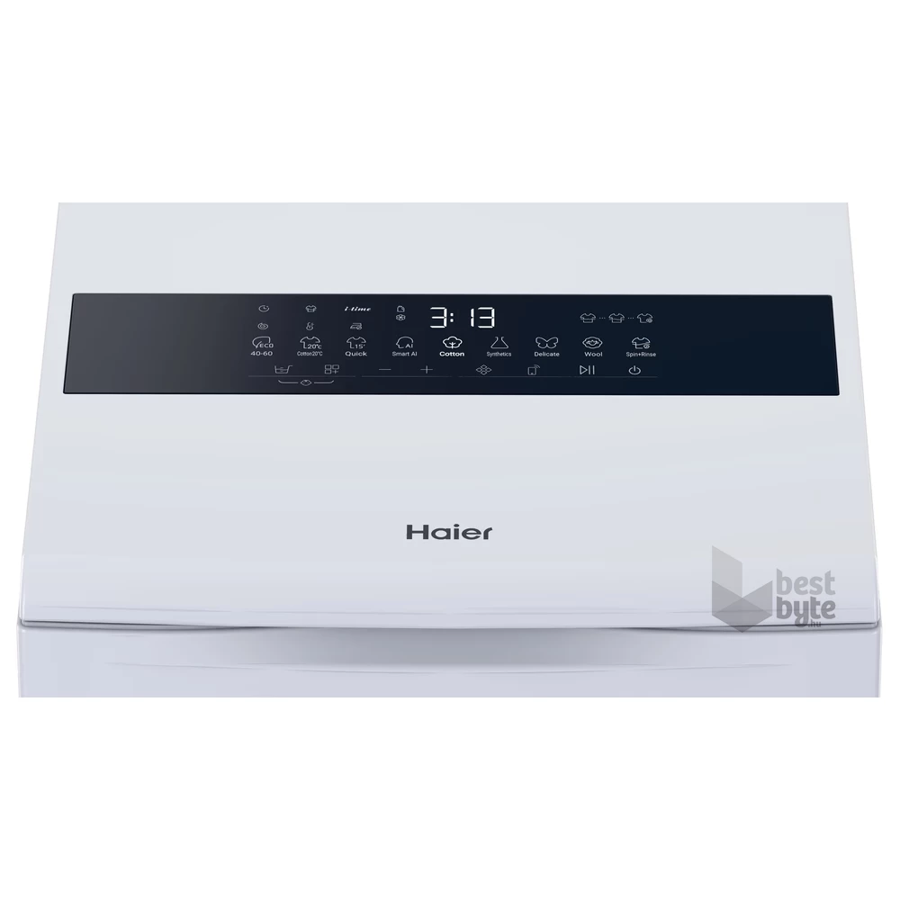 Haier HW90-BPD13386U-S fehér, felültöltős, max.1300ford., 9 kg, mosógép