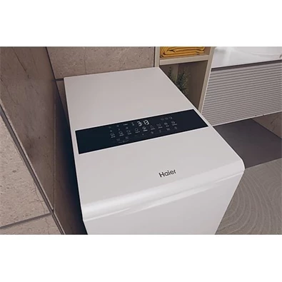 Haier HW90-BPD13386U-S fehér, felültöltős, max.1300ford., 9 kg, mosógép