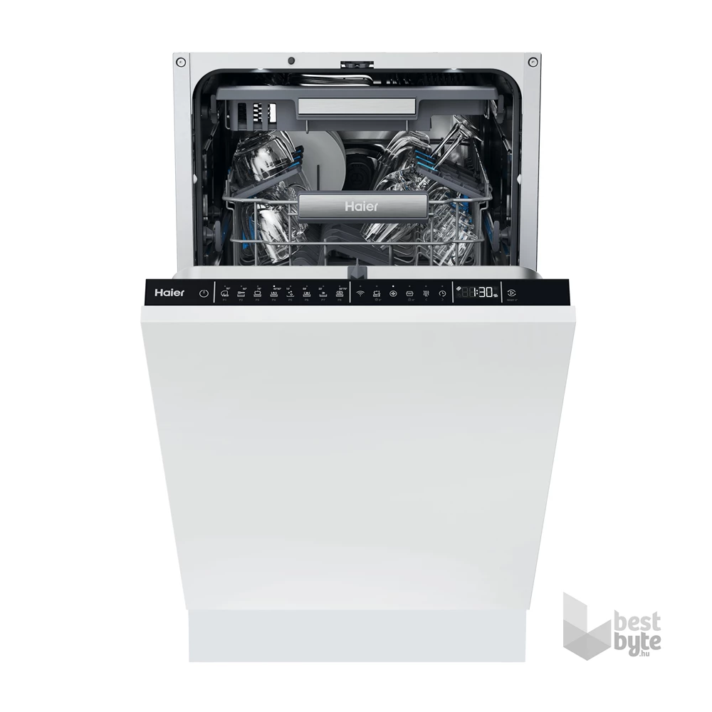 Haier XI1C1TB4LPCFB programok száma: 8, keskeny beépíthető, 11 terítékes mosogatógép 