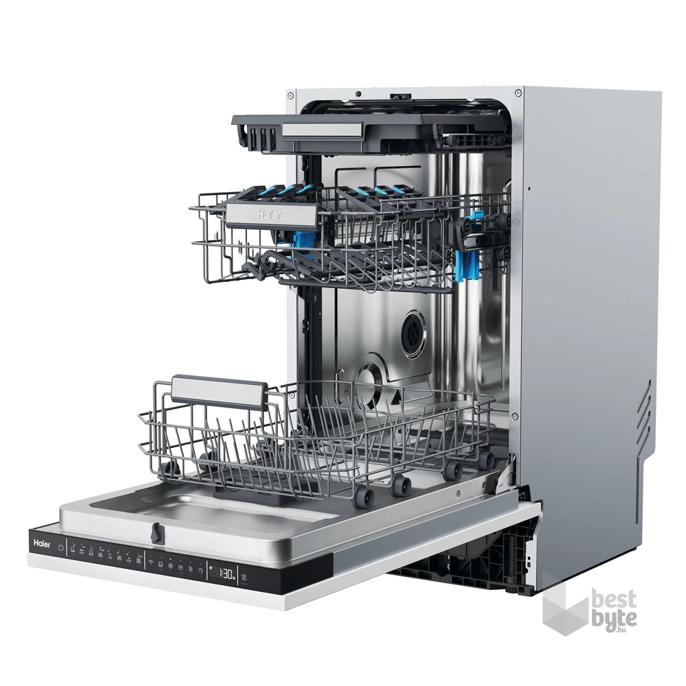 Haier XI1C1TB4LPCFB programok száma: 8, keskeny beépíthető, 11 terítékes mosogatógép 